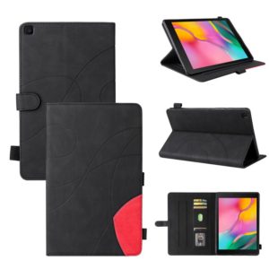 For Samsung Galaxy Tab A 8.0 (2019) T295 Dual-color Splicing Horizontal Flip PU Leather Case with Holder & Card Slots(Black) (OEM)