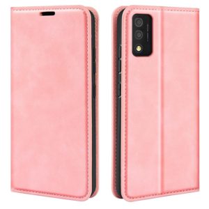 For TCL 30T Retro-skin Magnetic Suction Leather Phone Case(Pink) (OEM)