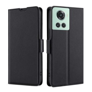 For OnePlus Ace/10R Ultra-thin Voltage Side Buckle Horizontal Flip Leather Phone Case(Black) (OEM)