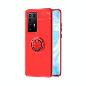For Huawei P40 Pro+ Lenuo Shockproof TPU Protective Case with Invisible Holder(Red) (lenuo) (OEM)