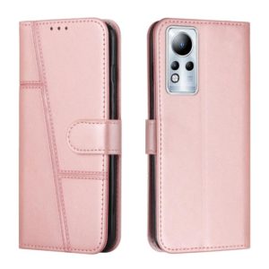 For Infinix Note 11 Stitching Calf Texture Buckle Leather Phone Case(Pink) (OEM)