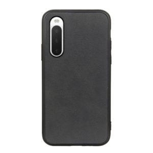 For Sony Xperia 10 IV Two-color Cowhide Texture PU Shockproof Phone Case(Black) (OEM)