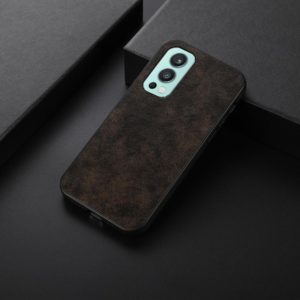 For OnePlus Nord 2 5G Business Genuine Leather Texture Shockproof Protective Leather Case(Green) (OEM)