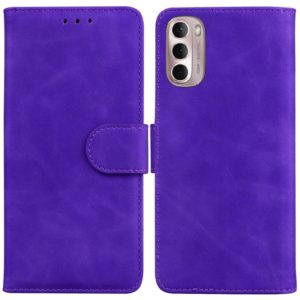 For Motorola Moto G Stylus 4G 2022 Skin Feel Pure Color Flip Leather Phone Case(Purple) (OEM)