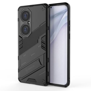 For Huawei P50 Pro Punk Armor 2 in 1 PC + TPU Shockproof Case with Invisible Holder(Black) (OEM)