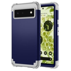 For Google Pixel 6 3 in 1 Shockproof PC + Silicone Protective Phone Case(Navy Blue + Grey) (OEM)