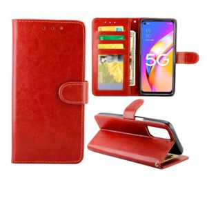 For OPPO A93 5G Crazy Horse Texture Leather Horizontal Flip Protective Case with Holder & Card Slots & Wallet & Photo Frame(Brown) (OEM)