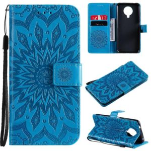 For Nokia 6.3 / G20 / G10 Sun Embossing Pattern Horizontal Flip Leather Case with Card Slot & Holder & Wallet & Lanyard(Blue) (OEM)