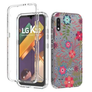 For LG K22 2 in 1 High Transparent Painted Shockproof PC + TPU Protective Case(Small Floral) (OEM)