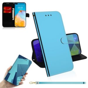 For Huawei P40 Imitated Mirror Surface Horizontal Flip Leather Case with Holder & Card Slots & Wallet & Lanyard(Blue) (OEM)