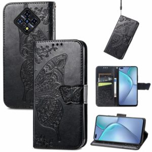 For Infinix Zero 8 Butterfly Love Flowers Embossed Horizontal Flip Leather Case with Holder & Card Slots & Wallet & Lanyard(Black) (OEM)