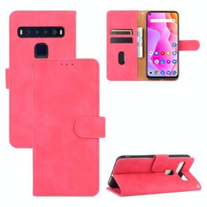 For TCL 10L Solid Color Skin Feel Magnetic Buckle Horizontal Flip Calf Texture PU Leather Case with Holder & Card Slots & Wallet(Rose Red) (OEM)