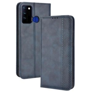 For BLU G71 Magnetic Buckle Retro Crazy Horse Leather Phone Case(Blue) (OEM)