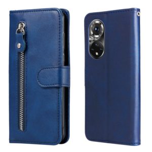 For Huawei Nova 9 Pro/Honor 50 Pro Fashion Calf Texture Zipper Horizontal Flip Leather Case(Blue) (OEM)