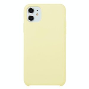 For iPhone 11 Solid Color Solid Silicone Shockproof Case (Cream) (OEM)