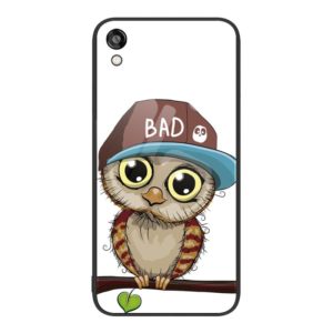 For Honor Play 3e Colorful Painted Glass Phone Case(Owl) (OEM)