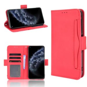 For Cubot C30 Skin Feel Calf Texture Horizontal Flip Leather Case with Holder & Card Slots & Photo Frame(Red) (OEM)