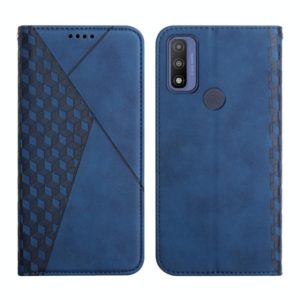 For Motorola G Pure Skin Feel Magnetic Leather Phone Case(Blue) (OEM)