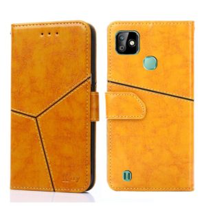 For Infinix Smart HD 2021 X612 Geometric Stitching Horizontal Flip Leather Phone Case(Yellow) (OEM)
