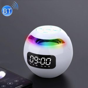 ZXL-G90 Portable Colorful Ball Bluetooth Speaker, Style: Clock Version (White) (OEM)