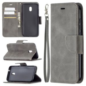 For Nokia C1 Plus Retro Lambskin Texture Pure Color Horizontal Flip PU Leather Case with Holder & Card Slots & Wallet & Lanyard(Grey) (OEM)