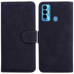 For Tecno Camon 18i Skin Feel Pure Color Flip Leather Phone Case(Black) (OEM)