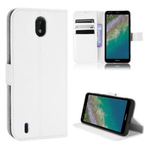 For Nokia C01 Plus Diamond Texture Leather Phone Case(White) (OEM)