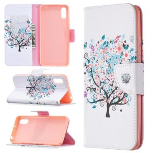 For Xiaomi Redmi 9A Colored Drawing Pattern Horizontal Flip Leather Case with Holder & Card Slots & Wallet(Little Tree) (OEM)