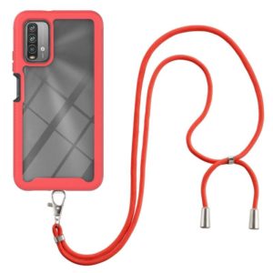 For Xiaomi Poco M3 / Redmi Note 9 4G / Redmi 9 Power / Redmi 9T Starry Sky Solid Color Series Shockproof PC + TPU Protective Case with Neck Strap(Red) (OEM)