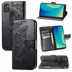 For ZTE Blade A7S 2020 Butterfly Love Flowers Embossed Horizontal Flip Leather Case with Holder & Card Slots & Wallet & Lanyard(Black) (OEM)