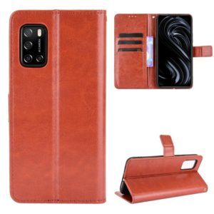 For Rakuten Big S Crazy Horse Texture Horizontal Flip Leather Case with Holder & Card Slots & Lanyard(Brown) (OEM)
