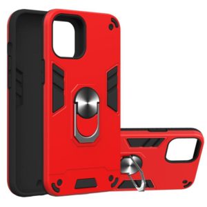 For iPhone 12 Pro Max 2 in 1 Armour Series PC + TPU Protective Case with Ring Holder(Red) (OEM)