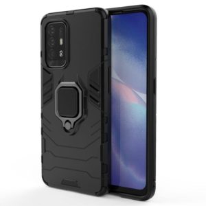 For OPPO Reno5 Z 5G Shockproof PC + TPU Protective Case with Magnetic Ring Holde(Black) (OEM)