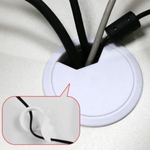 20 PCS ABS Plastic Round Cable Box Computer Desk Cable Hole Cover, Specification: 50mm (White) (OEM)
