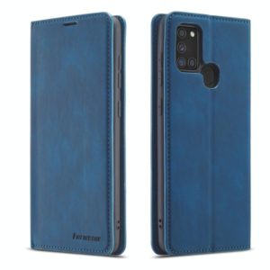 For Samsung Galaxy A21s Forwenw Dream Series Oil Edge Strong Magnetism Horizontal Flip Leather Case with Holder & Card Slots & Wallet & Photo Frame(Blue) (Forwenw) (OEM)