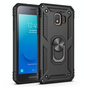 For Samsung Galaxy J2 Core Shockproof TPU + PC Protective Case with 360 Degree Rotating Holder(Black) (OEM)
