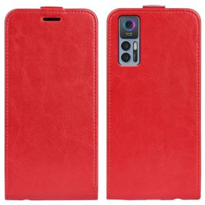 For TCL 30 5G / 30+ R64 Texture Single Vertical Flip Leather Phone Case(Red) (OEM)