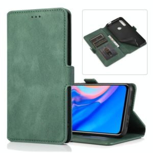 For Huawei Y9 Prime (2019) Retro Magnetic Closing Clasp Horizontal Flip Leather Case with Holder & Card Slots & Photo Frame & Wallet(Green) (OEM)