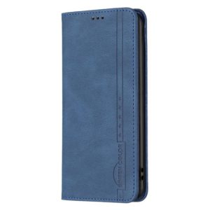 For Motorola Moto G71 5G Magnetic RFID Blocking Anti-Theft Leather Phone Case(Blue) (OEM)