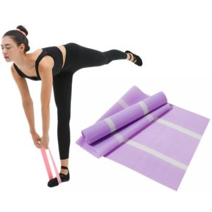 Latex Yoga Stretch Elastic Belt Hip Squat Resistance Band, Specification: 1500x150x0.35mm (Two-color Purple) (OEM)