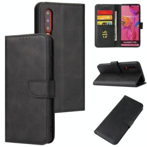 For Huawei P30 Calf Texture Buckle Horizontal Flip Leather Case with Holder & Card Slots & Wallet(Black) (OEM)
