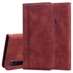 For Xiaomi Redmi Note 8T Frosted Business Magnetic Horizontal Flip PU Leather Case with Holder & Card Slot & Lanyard(Brown) (OEM)