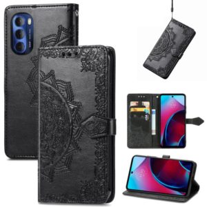 For Motorola Moto G Stylus 5G 2022 Mandala Flower Embossed Leather Phone Case(Black) (OEM)