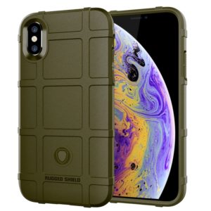 For iPhone XS Full Coverage Shockproof TPU Case(Green) (OEM)
