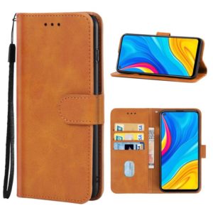 For Huawei Enjoy 10 Leather Phone Case(Brown) (OEM)