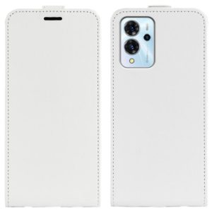 For ZTE Blade V40 Pro R64 Texture Vertical Flip Leather Phone Case(White) (OEM)