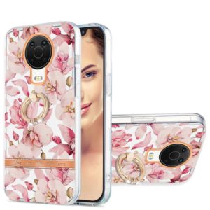 For Nokia G20 / G10 Ring IMD Flowers TPU Phone Case(Pink Gardenia) (OEM)