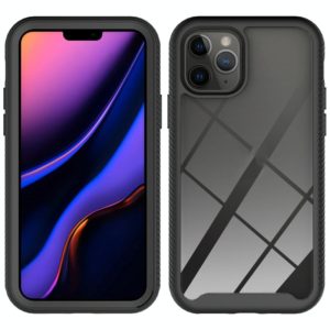 For iPhone 11 Pro Starry Sky Solid Color Series Shockproof PC + TPU Protective Case(Black) (OEM)