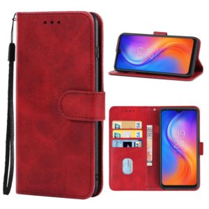 Leather Phone Case For Tecno spark 8(Red) (OEM)
