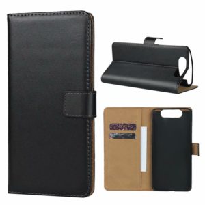 Horizontal Flip Leather Case for Galaxy A80 / A90, with Magnetic Buckle & Holder & Card Slot & Wallet(Black) (OEM)